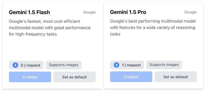 Gemini 1.5 integration with AskCodi