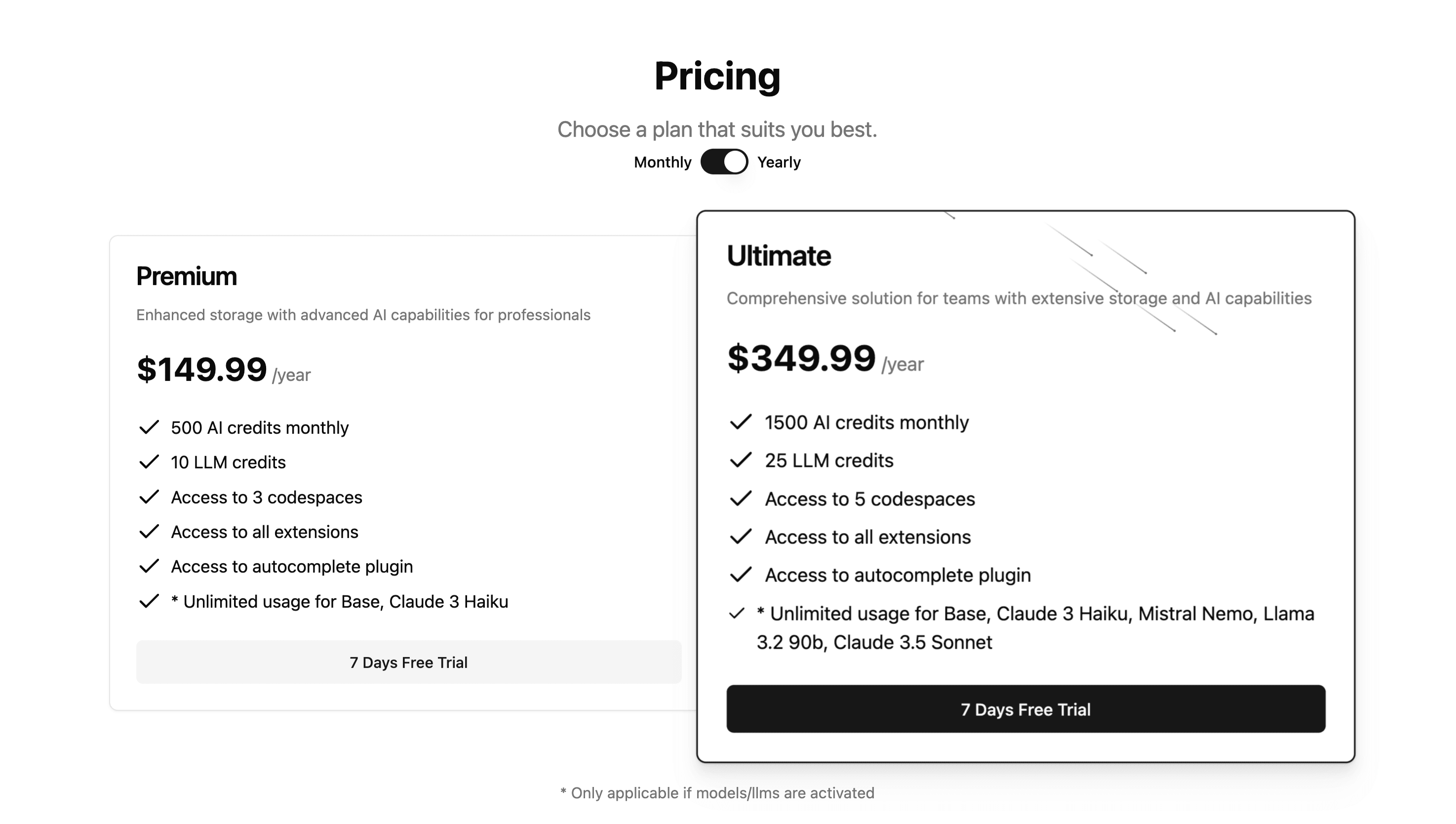 New Pricing: Moving to Free Trial